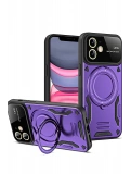Newface Apple iPhone 11 Kılıf Joy Lens Standlı Kapak - Mor