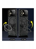 Newface Apple iPhone 11 Kılıf Joy Lens Standlı Kapak - Mor