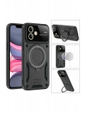 Newface Apple iPhone 11 Kılıf Joy Lens Standlı Kapak - Mor
