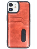 Newface Apple iPhone 11 Kılıf Sara Kartvizitli Deri Kılıf - Taba