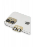 Newface Apple iPhone 11 Pers Alüminyum Kamera Lens - Gold