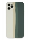 Newface Apple iPhone 11 Pro Kılıf Ebruli Lansman Silikon - Beyaz-Gri
