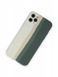 Newface Apple iPhone 11 Pro Kılıf Ebruli Lansman Silikon - Beyaz-Gri