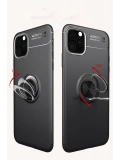 Newface Apple iPhone 11 Pro Kılıf Range Yüzüklü Silikon - Siyah
