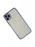 Newface Apple iPhone 11 Pro Kılıf Razer Lensli Silikon - Açık Mavi