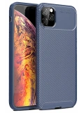 Newface Apple iPhone 11 Pro Max Kılıf Auto Focus Karbon Kapak - Lacivert