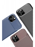 Newface Apple iPhone 11 Pro Max Kılıf Auto Focus Karbon Kapak - Siyah