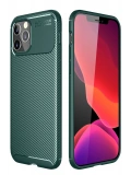 Newface Apple iPhone 11 Pro Max Kılıf Auto Focus Karbon Kapak - Yeşil