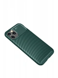 Newface Apple iPhone 11 Pro Max Kılıf Auto Focus Karbon Kapak - Yeşil