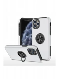 Newface Apple iPhone 11 Pro Max Kılıf Elit Yüzüklü Kapak - Gümüş