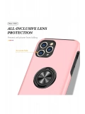 Newface Apple iPhone 11 Pro Max Kılıf Elit Yüzüklü Kapak - Pembe