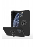 Newface Apple iPhone 11 Pro Max Kılıf Elit Yüzüklü Kapak - Siyah