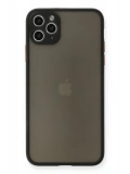 Newface Apple iPhone 11 Pro Max Kılıf Montreal Silikon Kapak - Siyah