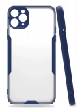 Newface Apple iPhone 11 Pro Max Kılıf Platin Silikon - Lacivert