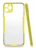 Newface Apple iPhone 11 Pro Max Kılıf Platin Silikon - Sarı