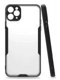 Newface Apple iPhone 11 Pro Max Kılıf Platin Silikon - Siyah