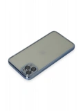 Newface Apple iPhone 11 Pro Max Kılıf Razer Lensli Silikon - Açık Mavi