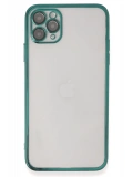 Newface Apple iPhone 11 Pro Max Kılıf Razer Lensli Silikon - Yeşil