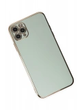 Newface Apple iPhone 11 Pro Max Kılıf Volet Silikon - Açık Yeşil