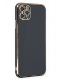 Newface Apple iPhone 11 Pro Max Kılıf Volet Silikon - Siyah