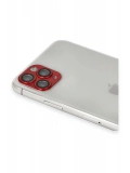 Newface Apple iPhone 11 Pro Max Pers Alüminyum Kamera Lens - Kırmızı