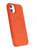 Newface Apple iPhone 11 Regal Magsafe Standlı Kapak - Turuncu