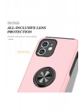 Newface Apple iPhone 12 Kılıf Elit Yüzüklü Kapak - Pembe