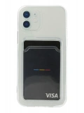 Newface Apple iPhone 12 Kılıf Kart Şeffaf Silikon - Şeffaf