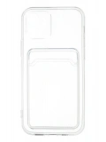 Newface Apple iPhone 12 Kılıf Kart Şeffaf Silikon - Şeffaf