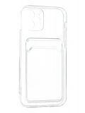 Newface Apple iPhone 12 Kılıf Kart Şeffaf Silikon - Şeffaf