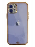 Newface Apple iPhone 12 Kılıf Liva Taşlı Silikon - Pembe