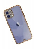 Newface Apple iPhone 12 Kılıf Liva Taşlı Silikon - Pembe