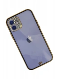 Newface Apple iPhone 12 Kılıf Liva Taşlı Silikon - Siyah