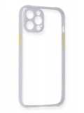 Newface Apple iPhone 12 Kılıf Miami Şeffaf Silikon - Lila