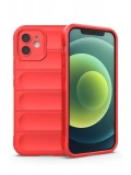 Newface Apple iPhone 12 Kılıf Optimum Silikon - Kırmızı