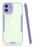 Newface Apple iPhone 12 Kılıf Platin Silikon - Lila