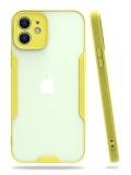 Newface Apple iPhone 12 Kılıf Platin Silikon - Sarı