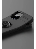 Newface Apple iPhone 12 Kılıf Range Yüzüklü Silikon - Mavi