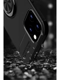 Newface Apple iPhone 12 Kılıf Range Yüzüklü Silikon - Siyah-Kırmızı