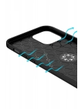 Newface Apple iPhone 12 Kılıf Range Yüzüklü Silikon - Siyah-Mavi