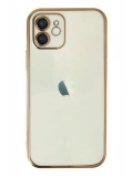 Newface Apple iPhone 12 Kılıf Razer Lensli Silikon - Gold