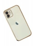 Newface Apple iPhone 12 Kılıf Razer Lensli Silikon - Gold