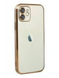 Newface Apple iPhone 12 Kılıf Razer Lensli Silikon - Gold