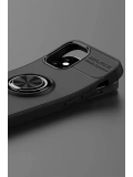 Newface Apple iPhone 12 Mini Kılıf Range Yüzüklü Silikon - Kırmızı