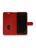 Newface Apple iPhone 12 Mini Kılıf Trend S Plus Kapaklı Kılıf - Kırmızı
