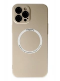 Newface Apple iPhone 12 Pro Kılıf Jack Magneticsafe Lens Silikon - Gold
