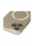 Newface Apple iPhone 12 Pro Kılıf Jack Magneticsafe Lens Silikon - Gold