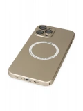 Newface Apple iPhone 12 Pro Kılıf Jack Magneticsafe Lens Silikon - Gold