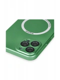 Newface Apple iPhone 12 Pro Kılıf Jack Magneticsafe Lens Silikon - Yeşil