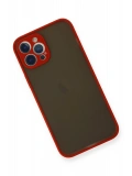 Newface Apple iPhone 12 Pro Kılıf Montreal Silikon Kapak - Kırmızı